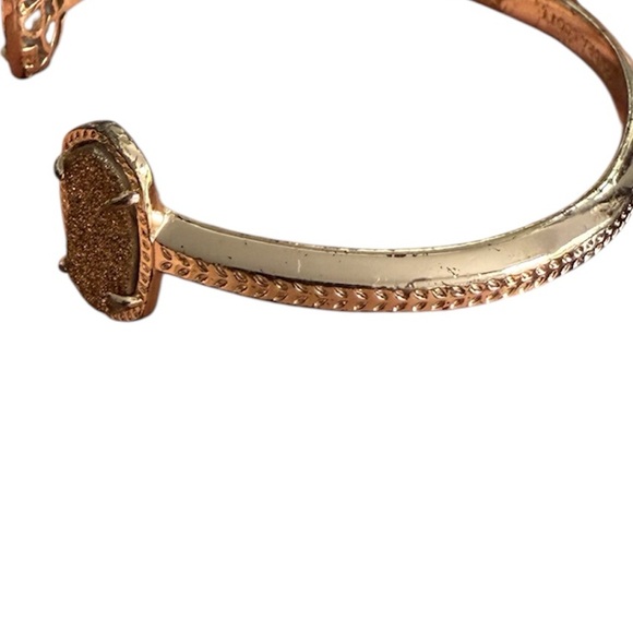 Kendra Scott Elton Rose Gold Cuff Bracelet in Rose Gold Drusy - Picture 3 of 10